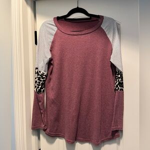 Pull over long sleeve top
